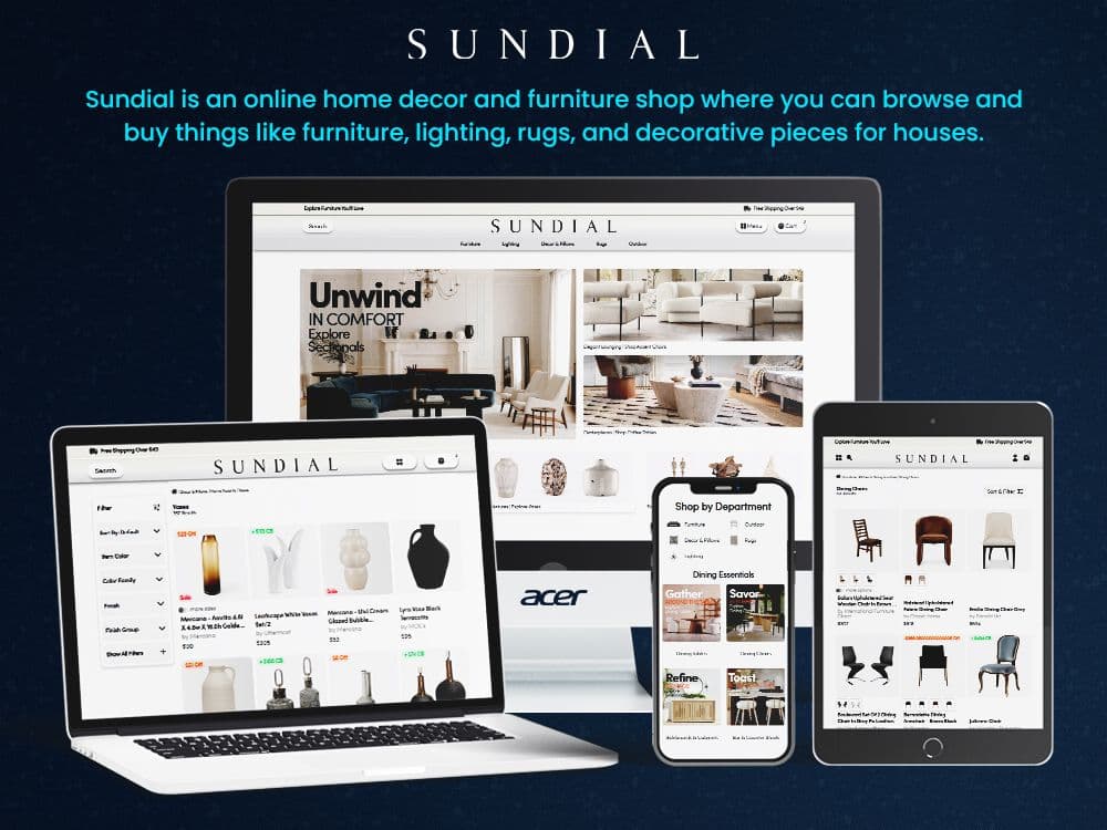 Sundial Home – E-Commerce Furniture & Decor Platform